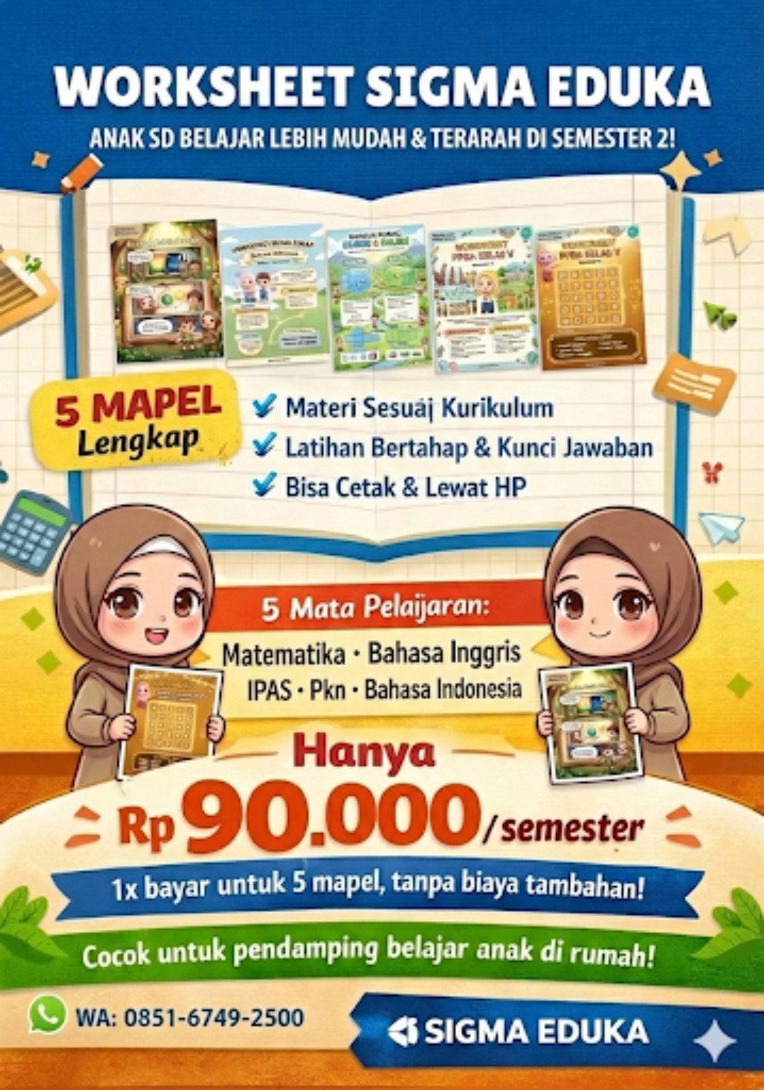 PAKET 5 MAPEL KELAS 2